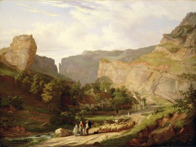 Een uitzicht op Cheddar Gorge door George Vincent
