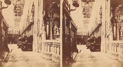 Groep van 5 Stereografische Beelden van Westminster Abbey, Londen, Engeland door George W Griffith