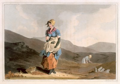 Het Cranberry Meisje, gegraveerd door Robert Havell de Oudere, gepubliceerd 1814 door Robinson en Son, Leeds door George Walker