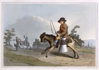 De melkjongen, gegraveerd door Robert Havell de Oudere, uitgegeven 1814 door Robinson en Zoon, Leeds door George Walker
