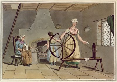 Vrouw aan het Spinnewiel, uit 