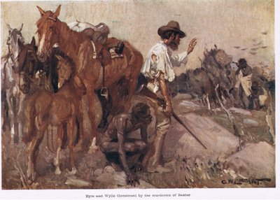 Eyre en Wylie bedreigd door George Washington Lambert