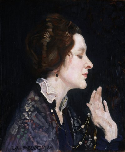 Portret van een dame (Thea Proctor) door George Washington Lambert