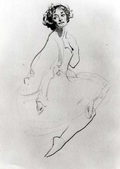 Studie van een Balletdanseres, c. 1911 door George Washington Lambert
