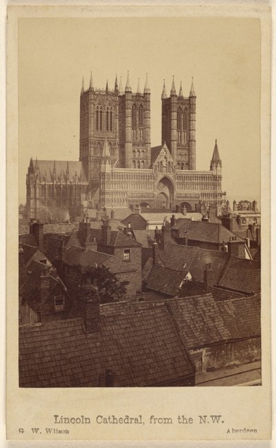 Kathedraal van Lincoln, vanuit het noordwesten door George Washington Wilson