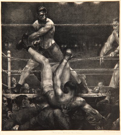 Dempsey Door de Touwen, 1923-24 door George Wesley Bellows