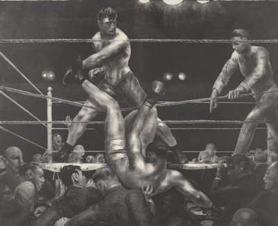 Dempsey en Firpo door George Wesley Bellows