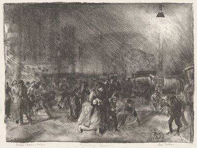 Avondsneeuw door George Wesley Bellows