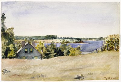 Gardiners Bay vanaf Sag Harbor, 1899 door George Wesley Bellows