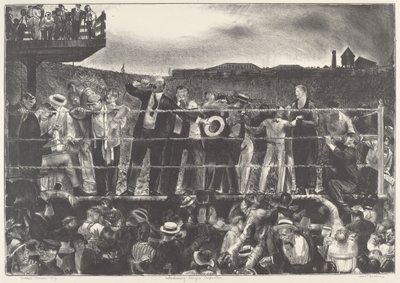 Introductie van Georges Carpentier, 1921 door George Wesley Bellows