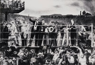 Introductie van Georges Carpentier, 1921 door George Wesley Bellows