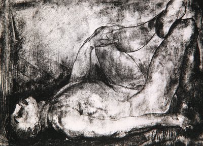Man op Zijn Rug, Naakt, c.1916 door George Wesley Bellows
