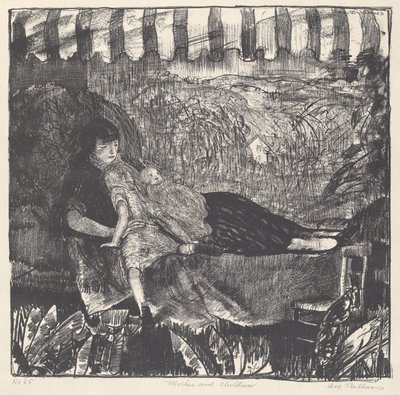 Moeder en kinderen, 1916 door George Wesley Bellows