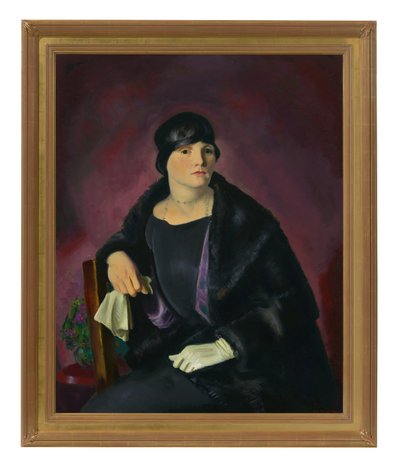 Portret van Mrs. Walter Richter (olieverf op doek) door George Wesley Bellows