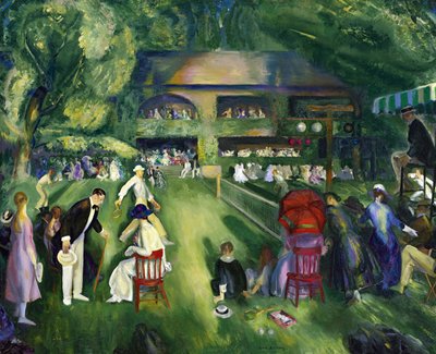 Realisme: Tennis in Newport door George Wesley Bellows