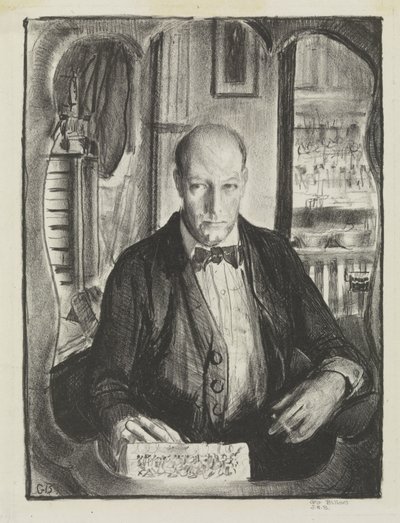Zelfportret, 1921 door George Wesley Bellows