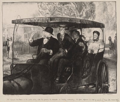 Zondag, Naar de Kerk: Herinneringen aan een Zondagochtend in Columbus, Ohio, 1897 door George Wesley Bellows