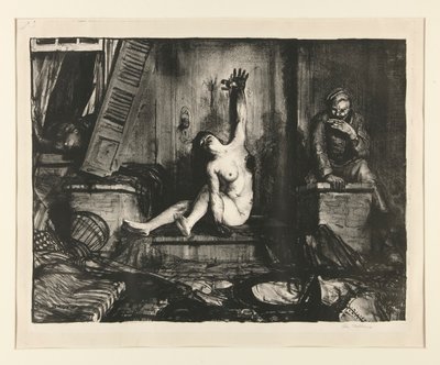 De sigaret uit de oorlogserie door George Wesley Bellows