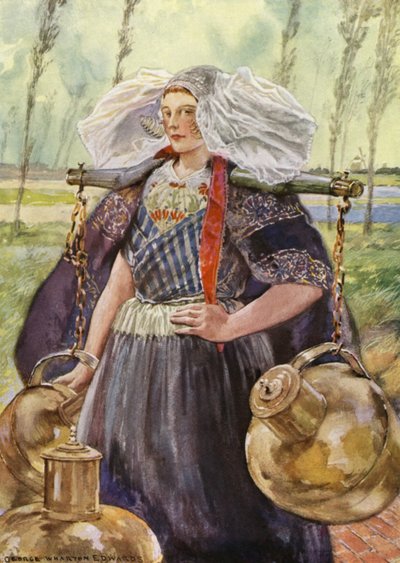 Een melkmeisje uit Zeeland door George Wharton Edwards