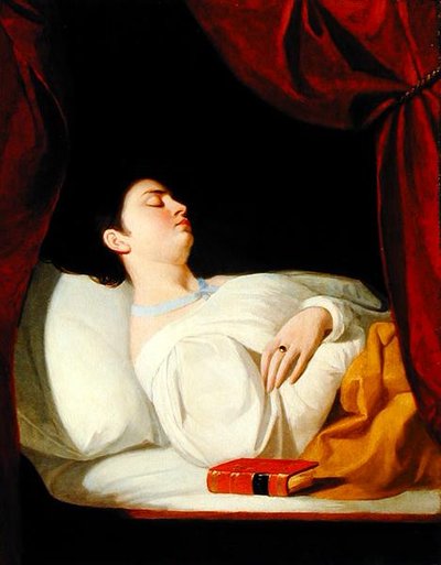Portret van een slapende dame, c.1834 door George Whiting Flagg