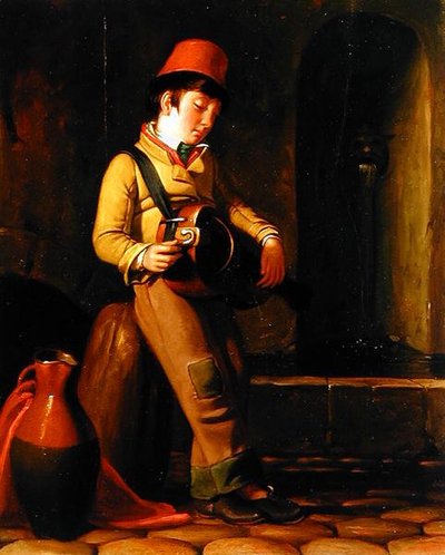 Savoyaardse muzikant, c.1836 door George Whiting Flagg