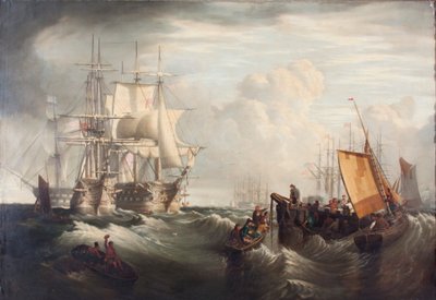 Het anker ophalen bij Spithead door George William Mote