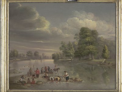 Scène aan de Wabash door George Winter
