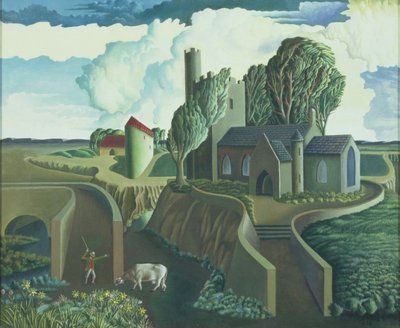 Een kerk op een heuveltop, jaren 1930 door George Wright
