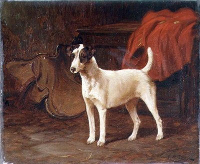 Een Jack Russell Staand in een Zadelkamer door George Wright