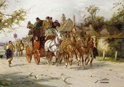 De Postkoets van Oxford naar Londen door George Wright