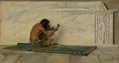Een Azteekse beeldhouwer, 1887 door George de Forest Brush