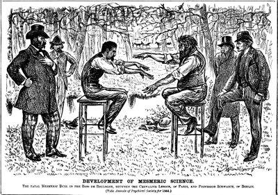 Ontwikkeling van Mesmerische Wetenschap, 1883 door George du Maurier