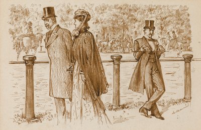 En passant: Dat is Bounderson, nietwaar? Hij had als puppy verdronken moeten worden!, Punch Magazine, 23 juli 1892 door George du Maurier