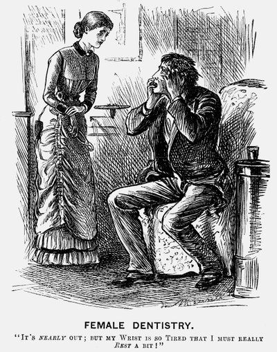 Vrouwelijke Tandheelkunde, 1879 door George du Maurier
