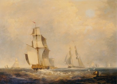 Drukke Scheepvaartroutes in het Kanaal door George the Elder Chambers