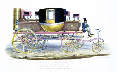 De Stoomwagen van de Heer Gurney zoals Gezien in Regents Park, 6 november 1827 door George the Elder Scharf