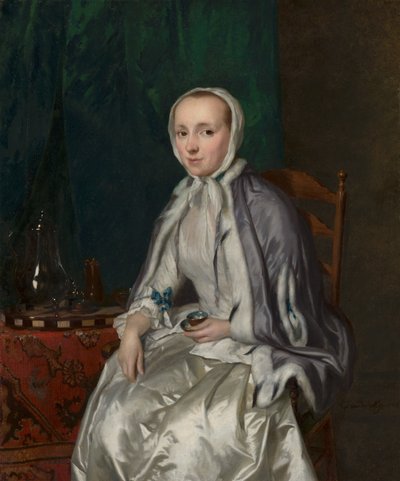 Portret van Elisabeth Troost, ca. 1758 door George van der Mijn