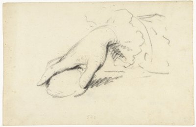 Studie van een hand door George van der Mijn