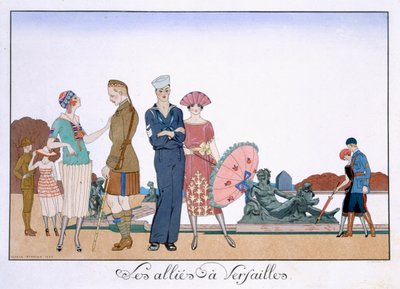 De Bondgenoten in Versailles, gegraveerd door Henri Reidel door Georges (after) Barbier