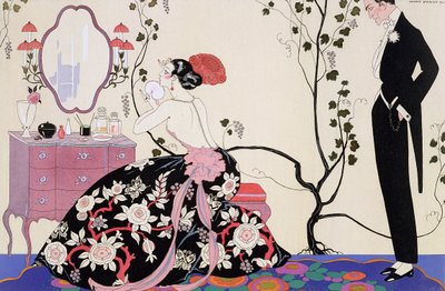 De Rugloze Jurk, gegraveerd door Henri Reidel door Georges (after) Barbier