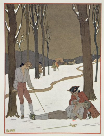 Het Duel tussen Valmont en Danceny, illustratie uit 