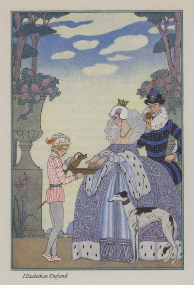 De Romantiek van Parfum: Elizabethaans Engeland door Georges (after) Barbier