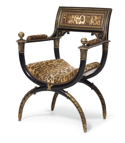 Een curule armstoel, c.1795 door Georges (attr. to) Jacob