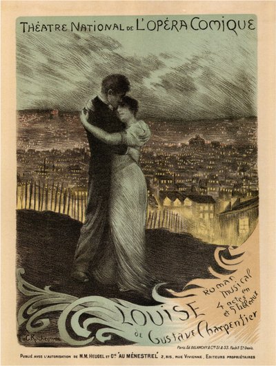 Poster voor de opera Louise door Gustave Charpentier, 1900 door Georges Antoine Rochegrosse