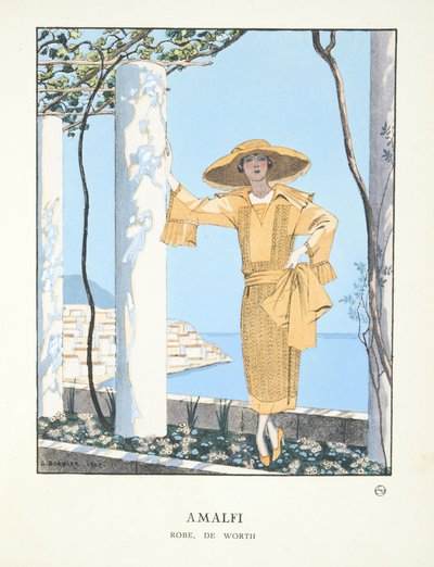 Amalfi, uit een collectie modeplaten door Georges Barbier
