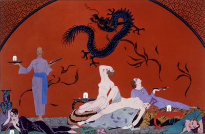 Bij het huis van Pasotz, ca. 1921 door Georges Barbier