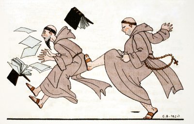 Achtervolgd door de Abt door Georges Barbier
