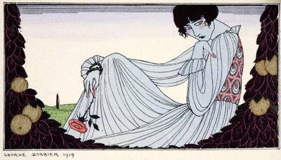 Contemplatie 1919 door Georges Barbier