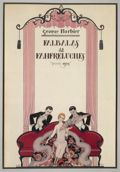 Omslag van Falbalas et Fanfreluches, almanak van 1925, door George Barbier, Frankrijk, 20e eeuw door Georges Barbier