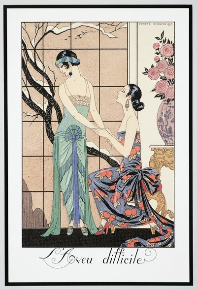 Falbalas et Fanfreluches, Almanak voor 1924, De Moeilijke Bekentenis door Georges Barbier
